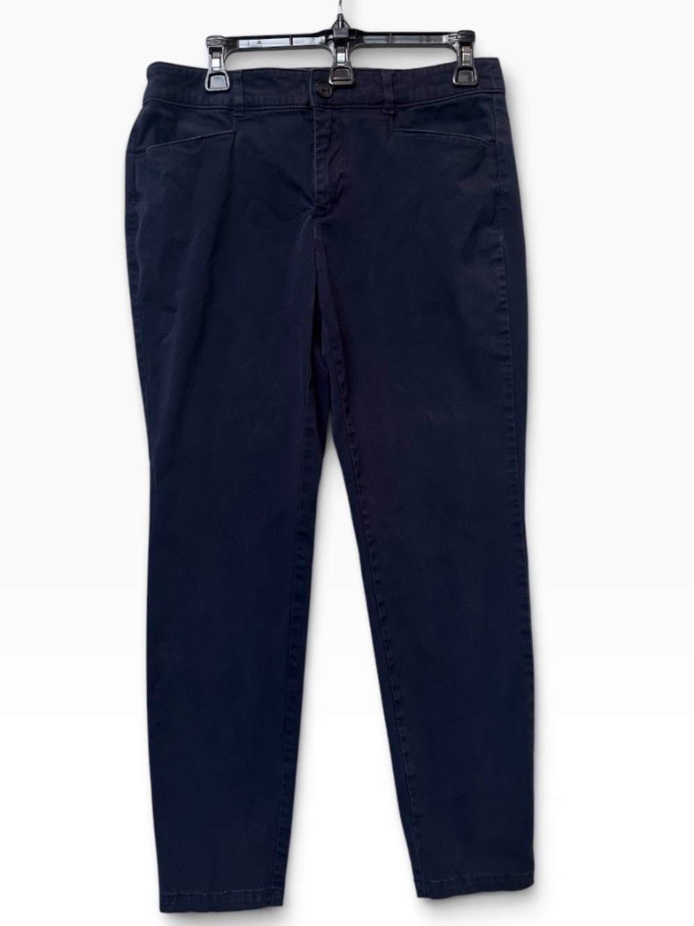 LOFT Outlet Curvy Skinny Ankle Pants Navy Blue Size 8 Stretch Chino